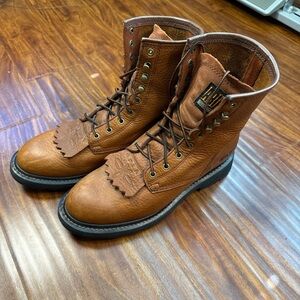 Ariat Cascade 8” Sunshine Wildcat Tan Leather Men's Boots